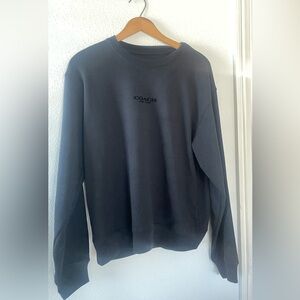 Coach Men's Dark Gray Crewneck Sweater